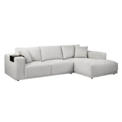 Sectional with Chaise and Built-In Audio Sound System White Best