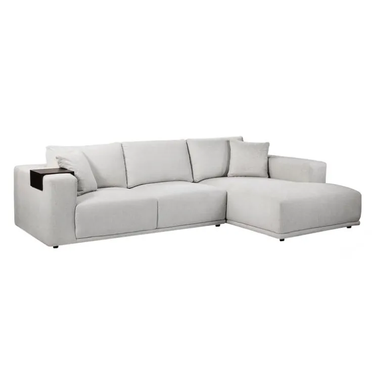 Sectional with Chaise and Built-In Audio Sound System White Best