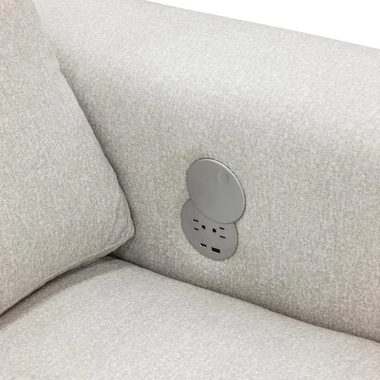 Sectional with Chaise and Built-In Audio Sound System White Best