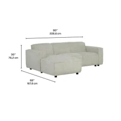 Sectional with Left-Side Chaise Grey Outlet