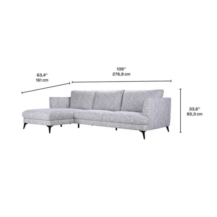 Sectional with Left-Side Chaise Ivory Clearance