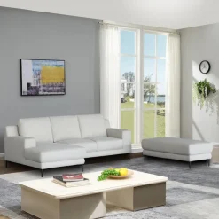 Sectional with Left-Side Chaise and Ottoman - BEIGE Sale