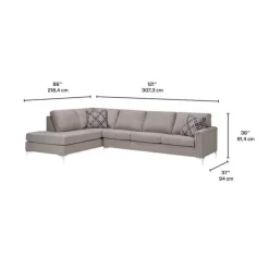 Sofa By Fancy Sectional with Left-Side Chaise Greige Hot
