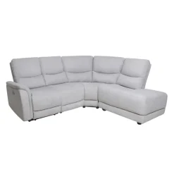 Sectional with Power Recliner - Grey New