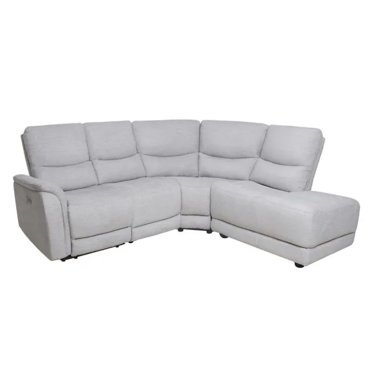 Sectional with Power Recliner - Grey New