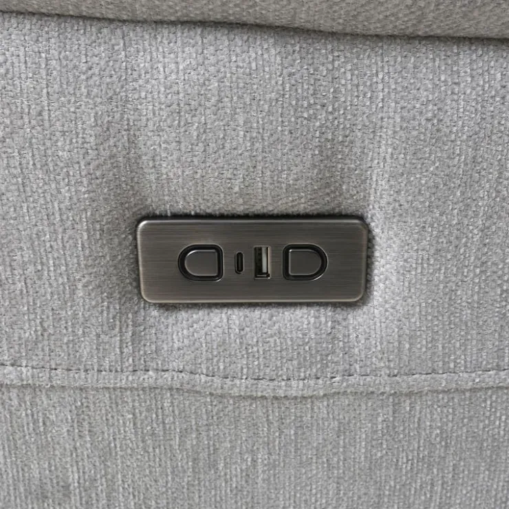 Sectional with Power Recliner - Grey Clearance