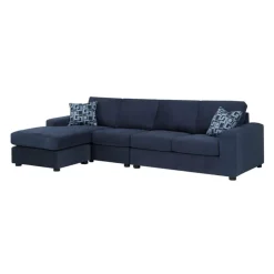 Sofa By Fancy Sectional with Reversible Chaise - Blue Midnight Sale