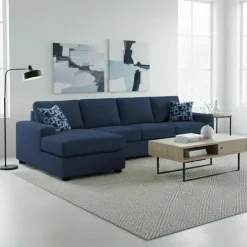 Sofa By Fancy Sectional with Reversible Chaise - Blue Midnight Sale
