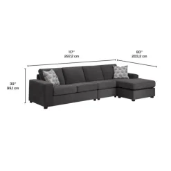 Sofa By Fancy Sectional with Reversible Chaise - Grey Slate Best