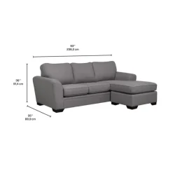 Sofa By Fancy Sectional with Reversible Chaise Grey Discount