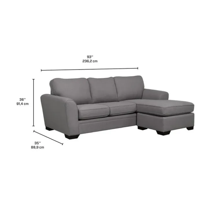 Sofa By Fancy Sectional with Reversible Chaise Grey Discount