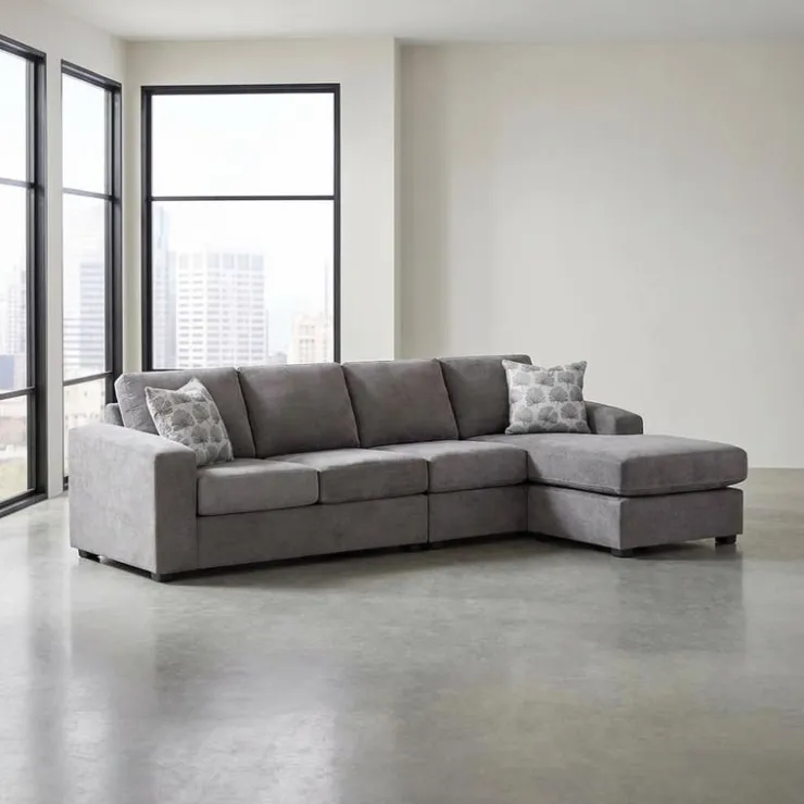 Sofa By Fancy Sectional with Reversible Chaise - Grey Pewter Online