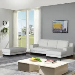 Sectional with Right-Side Chaise and Ottoman - BEIGE Clearance