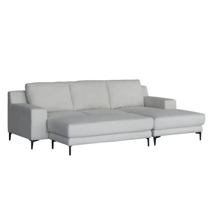 Sectional with Right-Side Chaise and Ottoman - BEIGE Clearance