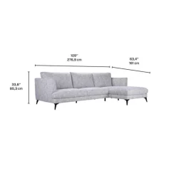 Sectional with Right-Side Chaise Ivory Sale
