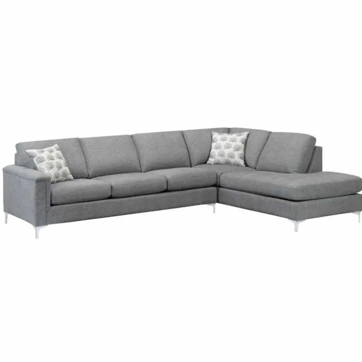 Sofa By Fancy Sectional with Right-Side Chaise Grey Outlet