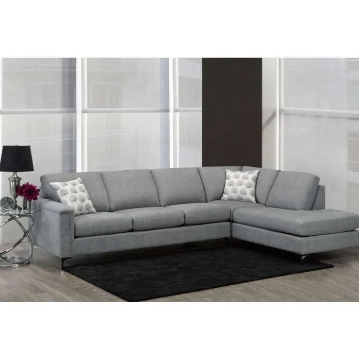 Sofa By Fancy Sectional with Right-Side Chaise Grey Outlet
