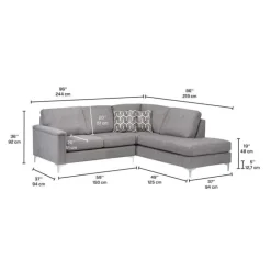Sofa By Fancy Sectional with Right-Side Chaise Grey Clearance