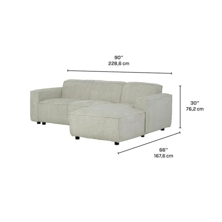 Sectional with Right-Side Chaise Grey Sale