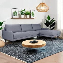 Sectional with Right-Side Chaise Grey