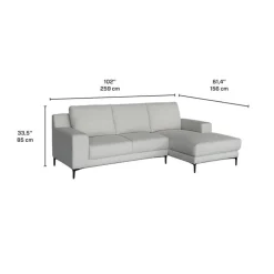 Sectional with Right-Side Chaise - BEIGE Outlet