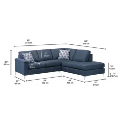 Sofa By Fancy Sectional with Right-Side Chaise Blue Best