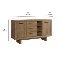 Server Weathered Oak Discount