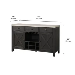 Server with 3 Drawers Light Grey Discount