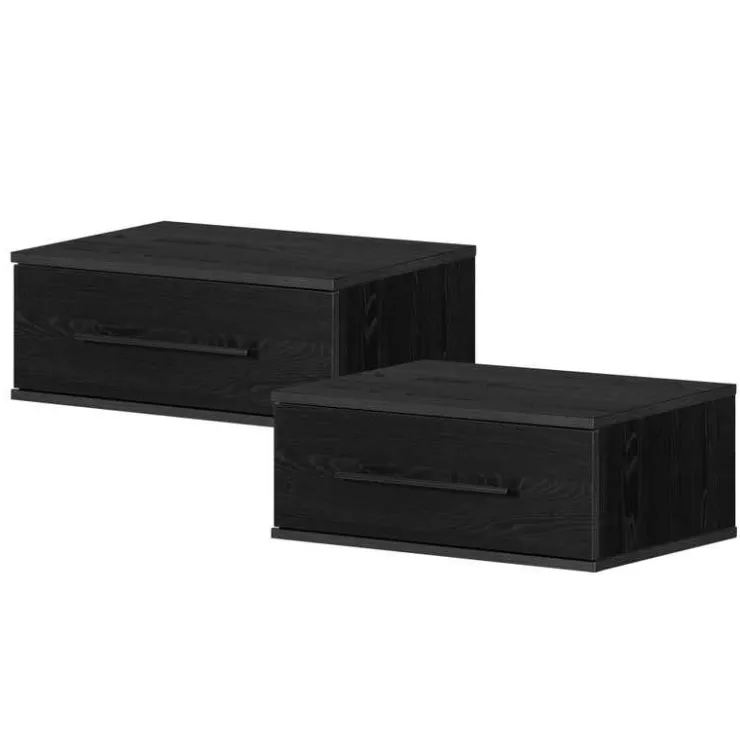 Meubles South Shore Set of 2 Floating Nightstands - South Shore Black Oak Online