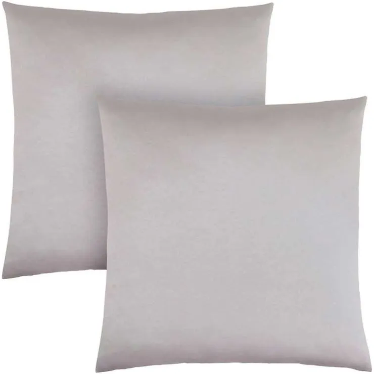Monarch Set of 2 Satin Accent Pillows 18" Silver Sale