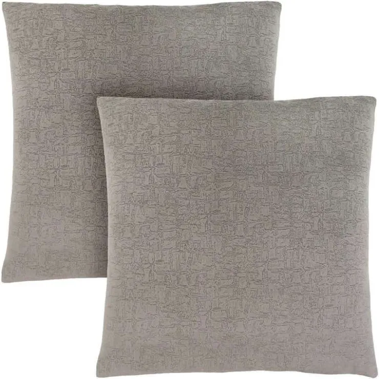 Monarch Set of 2 Velvet Accent Pillows 18" Grey Best