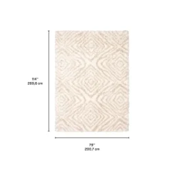 Shag Indoor Rug - 7 x 10 Ivory/Tan Discount