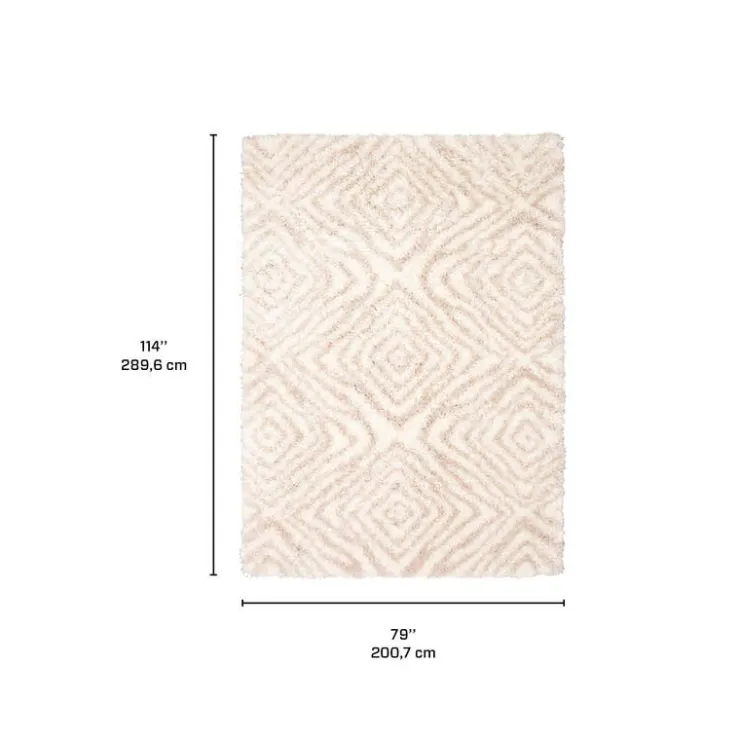 Shag Indoor Rug - 7 x 10 Ivory/Tan Discount