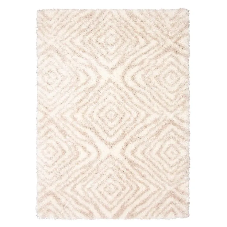 Shag Indoor Rug - 7 x 10 Ivory/Tan Discount