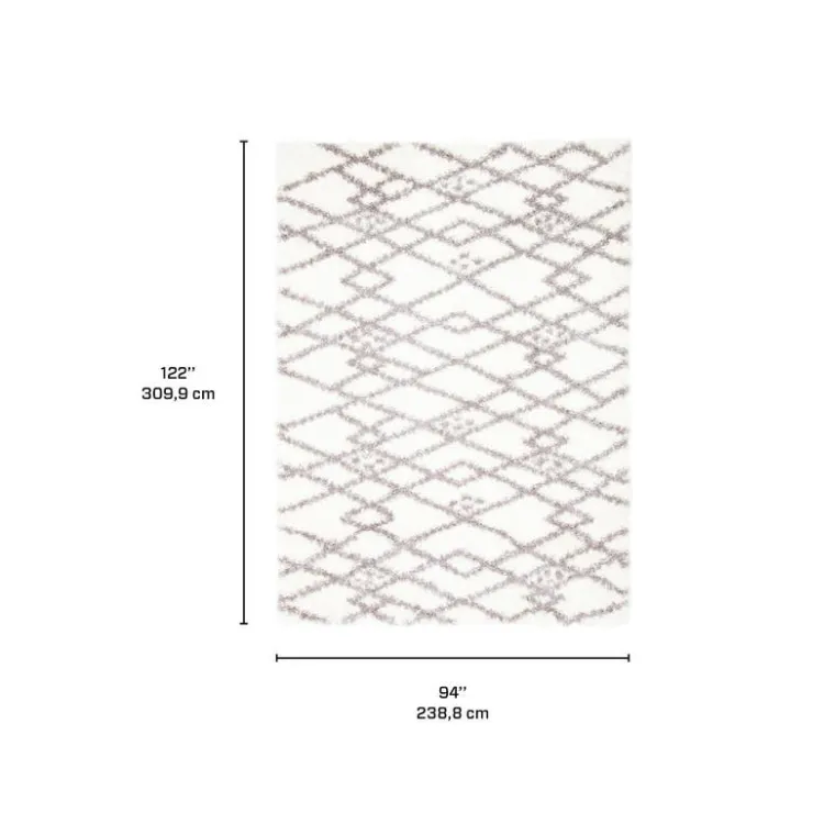 Shag Indoor Rug - 8 x 10 Cream Discount