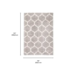 Shag Indoor Rug - 7 x 10 Grey New