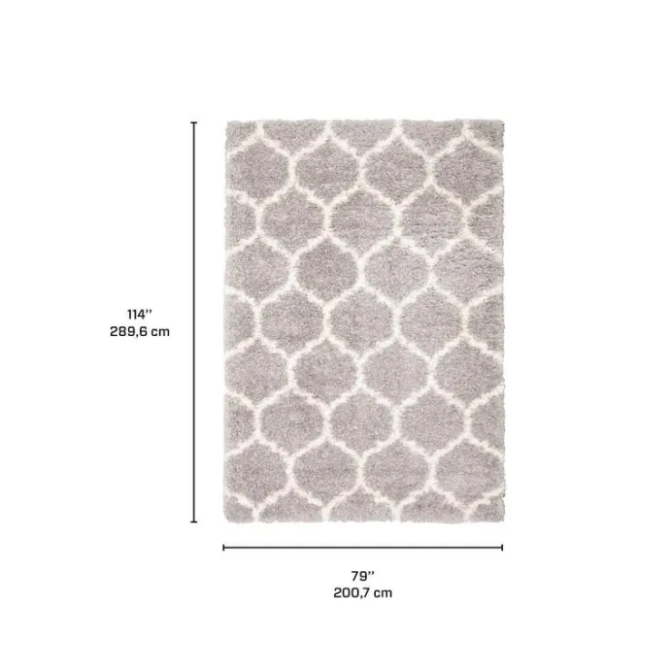 Shag Indoor Rug - 7 x 10 Grey New