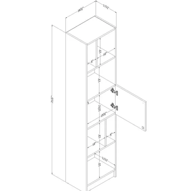 Meubles South Shore 5-shelf bookcase - South Shore Pure White Clearance