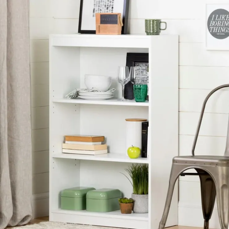 Meubles South Shore 3-Shelf Bookcase - South Shore PURE WHITE Clearance