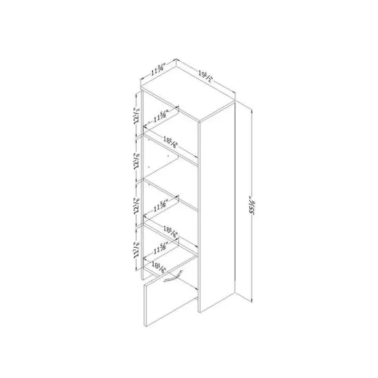 Meubles South Shore Shelf Bookcase - South Shore PURE BLACK Online