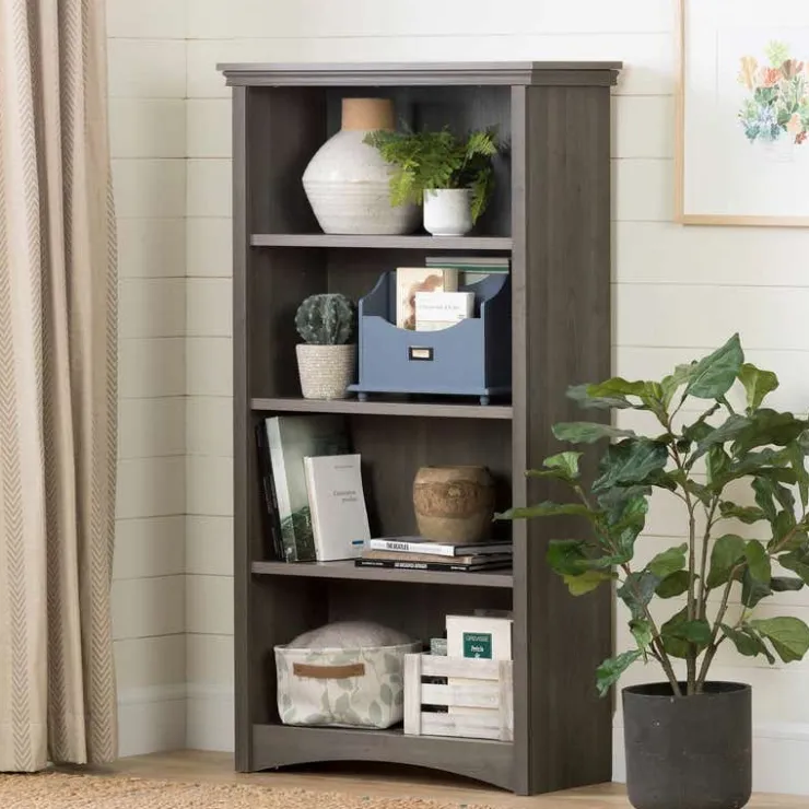 Meubles South Shore 4-Shelf Bookcase - South Shore GRAY MAPLE Hot