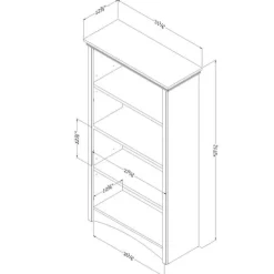 Meubles South Shore 4-Shelf Bookcase - South Shore PURE WHITE Online