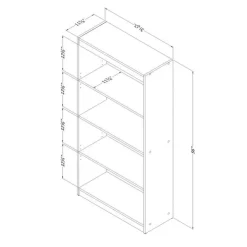 Meubles South Shore 4-Shelf Bookcase - South Shore PURE WHITE Outlet