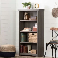 Meubles South Shore 4-Shelf Bookcase - South Shore Gray New