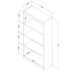 Meubles South Shore 4-Shelf Bookcase - South Shore Morgan Cherry Best