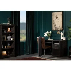 Meubles South Shore 4-Shelf Bookcase - South Shore Rubbed Black New