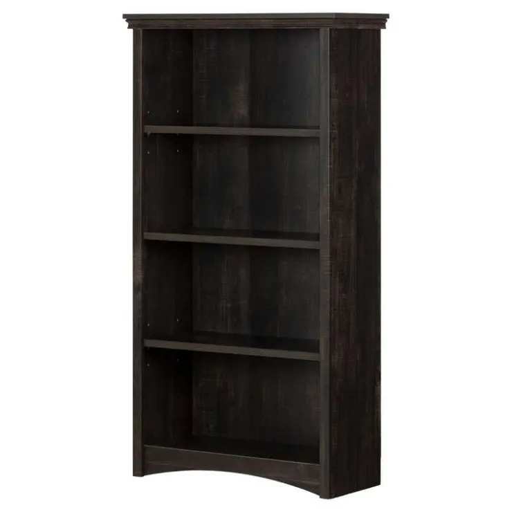 Meubles South Shore 4-Shelf Bookcase - South Shore Rubbed Black New