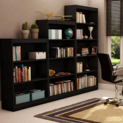Meubles South Shore 4-Shelf Bookcase - South Shore PURE BLACK
