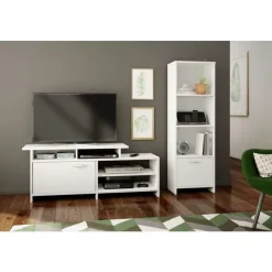 Meubles South Shore 3-Shelf Bookcase With Door - South Shore Pure White Hot
