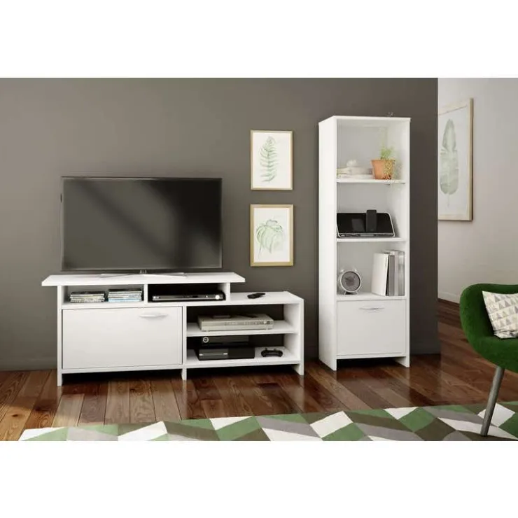 Meubles South Shore 3-Shelf Bookcase With Door - South Shore Pure White Hot